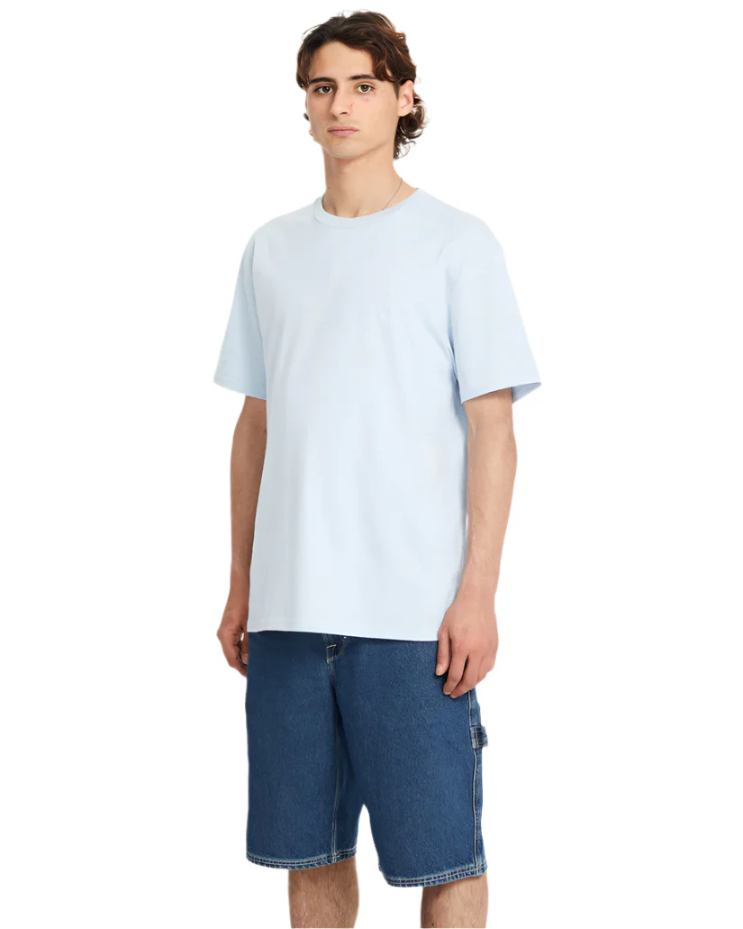 Volcom Stone Blanks Bsc Short Sleeve T-Shirt Carolina Blue - Image 3